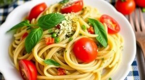Как сделать пасту с соусом песто и помидорами: подробный рецепт