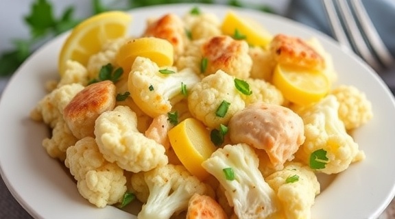 Запеканка из цветной капусты с курицей и сыром: пошаговый рецепт
