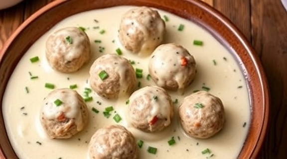 Мясные фрикадельки в сливочном соусе: пошаговый рецепт.