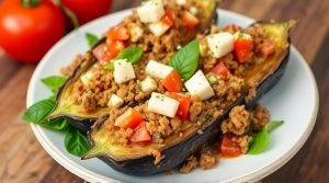 Запеченные баклажаны с фаршем: пошаговый рецепт