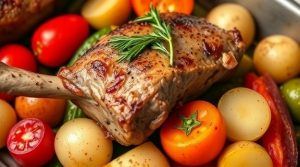 Баранина с овощами в духовке: пошаговое руководство.