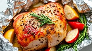 Свинина, запеченная в фольге с пряными травами: пошаговый рецепт.