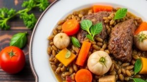 Говядина с чечевицей и овощами: пошаговое руководство.