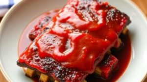 Запеченные ребрышки в BBQ-соусе: пошаговый рецепт.