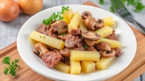 Запеканка из картофеля с мясом и грибами: пошаговое руководство.