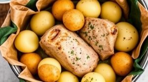 Свинина с картошкой в рукаве: пошаговый рецепт.