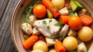 Овощное рагу с индейкой и пряными травами: пошаговый рецепт.