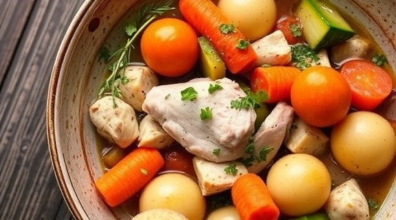 Овощное рагу с индейкой и пряными травами: пошаговый рецепт.