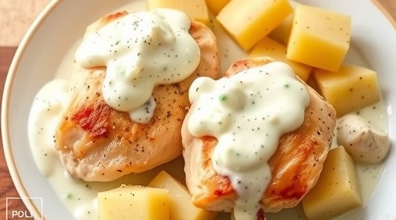 Курица с картошкой в сметанном соусе: пошаговый рецепт.