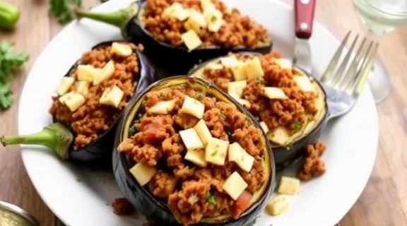 Фаршированные баклажаны мясом и сыром: пошаговое руководство.