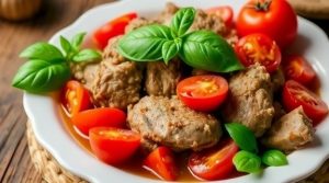 Мясо по-итальянски с томатами и базиликом: пошаговое руководство.