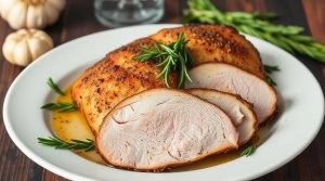 Запеченная свинина с чесноком и розмарином: пошаговый рецепт.