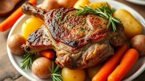 Баранина с картошкой и розмарином в духовке: пошаговое руководство.