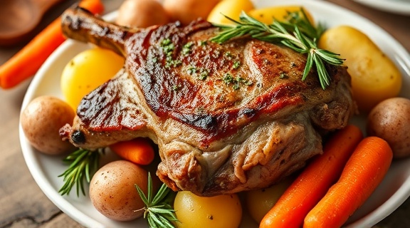 Баранина с картошкой и розмарином в духовке: пошаговое руководство.
