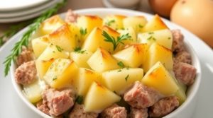 Свинина с картофельным гратеном: пошаговый рецепт.
