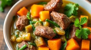 Тушеная говядина с тыквой и зеленью: пошаговое руководство.