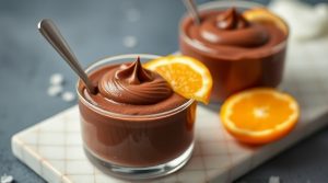 Пошаговый рецепт “Шоколадного мусса” с мандаринами.