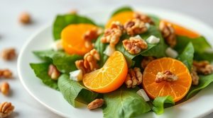 Салат с мандаринами и грецкими орехами: новогодний вкус круглый год.