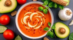 Пошаговый рецепт гаспачо с авокадо и лимоном.