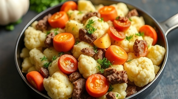 Запеканка из говядины с цветной капустой: пошаговое руководство.