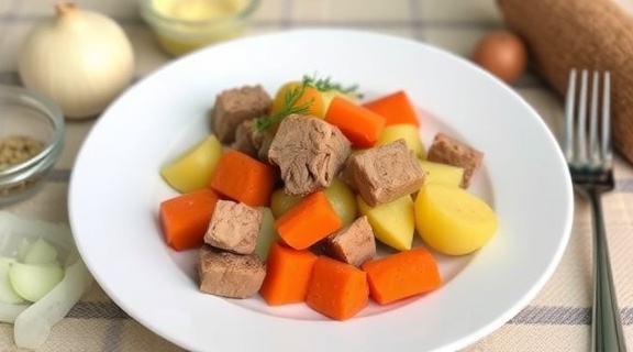 Тушеная свинина с морковью и картофелем: пошаговый рецепт.