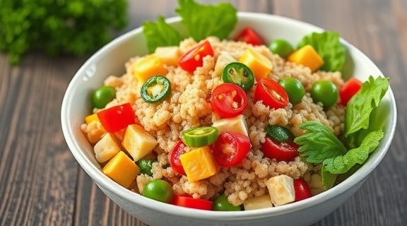 Салат с гречкой и овощами: полезное блюдо для здорового питания.