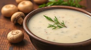 Пошаговый рецепт грибного крем-супа с трюфельным маслом.