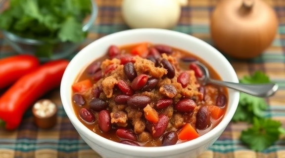 Пошаговый рецепт чили кон карне с фасолью и мясом.