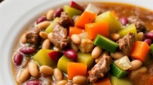 Тушеная говядина с фасолью и овощами: пошаговый рецепт.