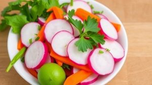 Салат с редькой и морковью: острое и хрустящее блюдо для любителей экзотики.