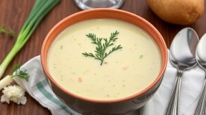 Пошаговый рецепт крем-супа из картофеля и лука-порея.