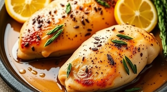 Запеченные куриные грудки с лимоном и травами: пошаговый рецепт.