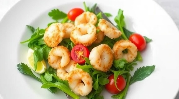 Салат с жареными кальмарами и рукколой: как добавить морскую нотку в ваше меню.