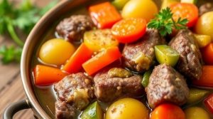 Овощное рагу с мясом: пошаговый рецепт.