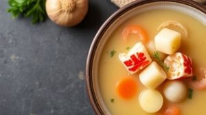 Пошаговый рецепт супа с лобстерами и картофелем.
