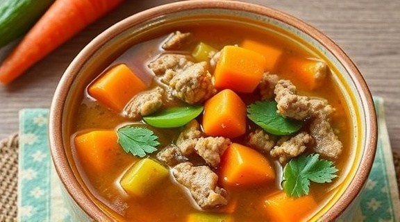 Пошаговый рецепт супа с перцем и фаршем.