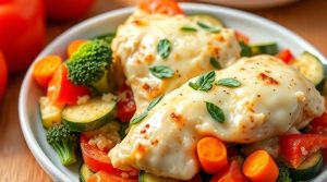 Запеченные овощи с курицей и сыром: пошаговое руководство.