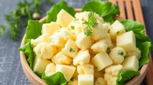 Салат с цветной капустой и яйцом: как создать вкусное угощение.