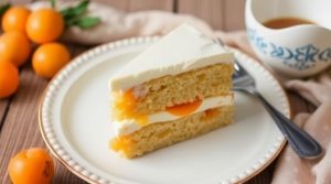 Пошаговый рецепт “Торта с абрикосами” и творожным кремом.
