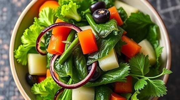 Салат с морской капустой и овощами: как сделать полезный перекус.