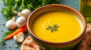 Пошаговый рецепт супа из кабачков с пряными травами.