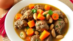 Тушеная баранина с фасолью и морковью: пошаговый рецепт.