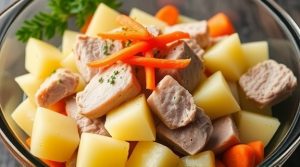 Свинина с картофелем и капустой: пошаговое руководство.