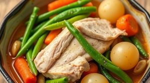 Тушеная индейка с зеленой фасолью и картофелем: пошаговый рецепт.