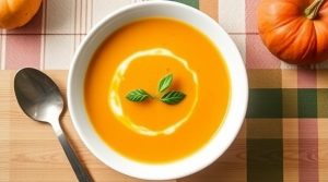 Пошаговый рецепт супа с тыквой и яблоками.