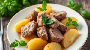 Баранина с картофелем и мятой: пошаговое руководство.