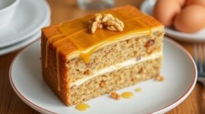 Пошаговый рецепт “Торта с грецкими орехами” и медом.