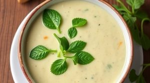 Пошаговый рецепт крем-супа из шпината и картофеля.