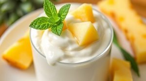 Пошаговый рецепт “Десерта с ананасами” и кокосовым кремом.