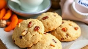 Пошаговый рецепт “Печенья с курагой” и орехами.